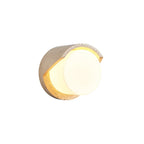 Wall Sconce | Travertine Body & Glass Shade