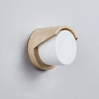 Wall Sconce | Travertine Body & Glass Shade