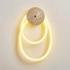 Wall Sconce | Travertine Body & Integrated LED | 32 x 45 cm