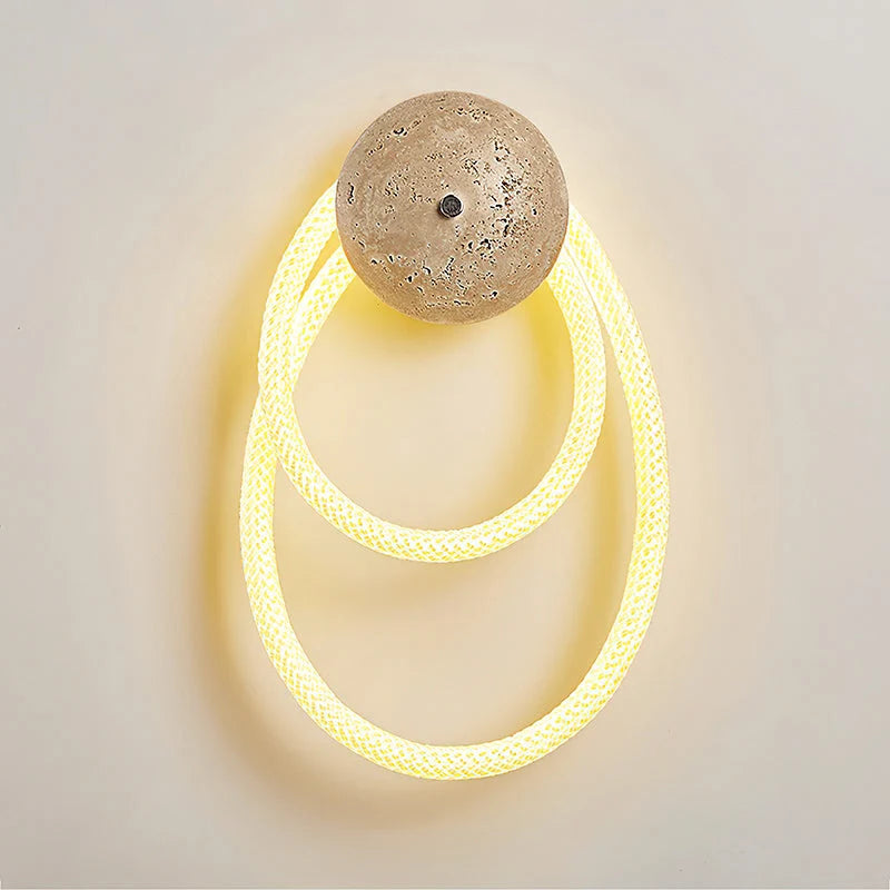 Wall Sconce | Travertine Body & Integrated LED | 32 x 45 cm