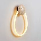 Wall Sconce | Travertine Body & Integrated LED | 32 x 45 cm