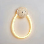 Wall Sconce | Travertine Body & Integrated LED | 32 x 45 cm