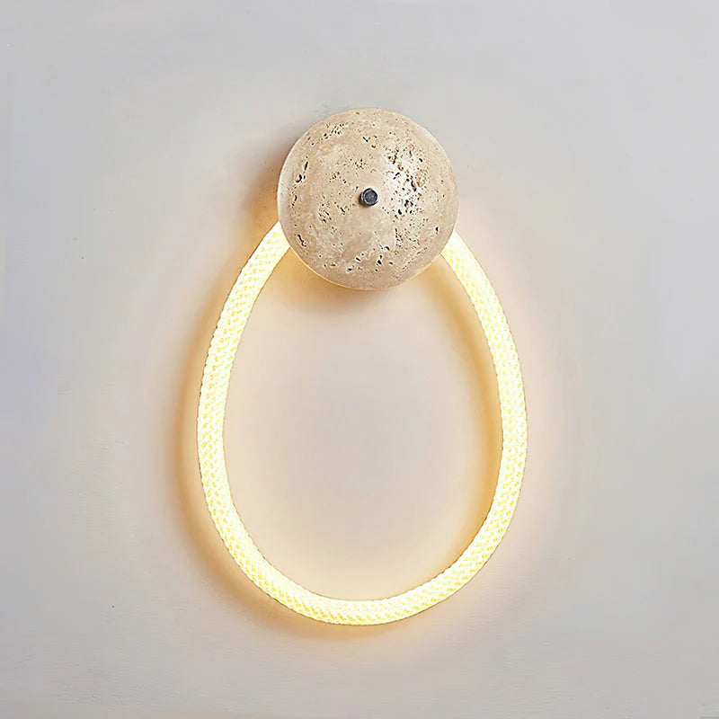 Wall Sconce | Travertine Body & Integrated LED | 32 x 45 cm