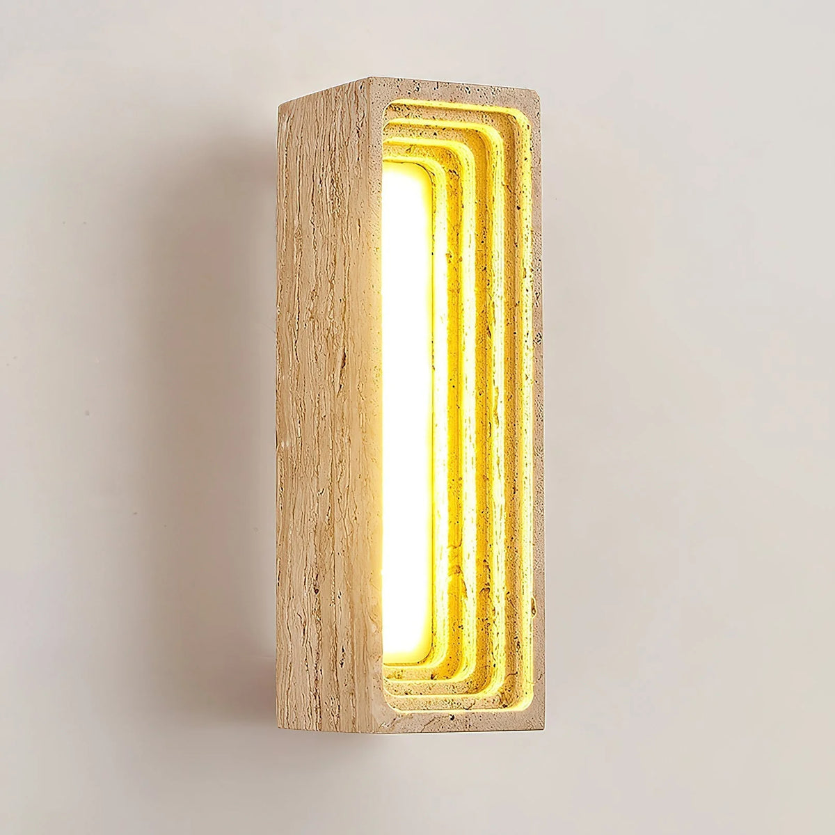 Wall Sconce | Travertine & Integrated LED | 23 cm Height