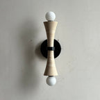 Wall Sconce | Two-Arm Travertine & Jade Body