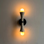 Wall Sconce | Two-Arm Travertine & Jade Body