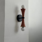 Wall Sconce | Two-Arm Travertine & Jade Body