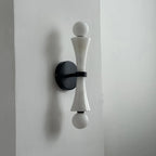 Wall Sconce | Two-Arm Travertine & Jade Body
