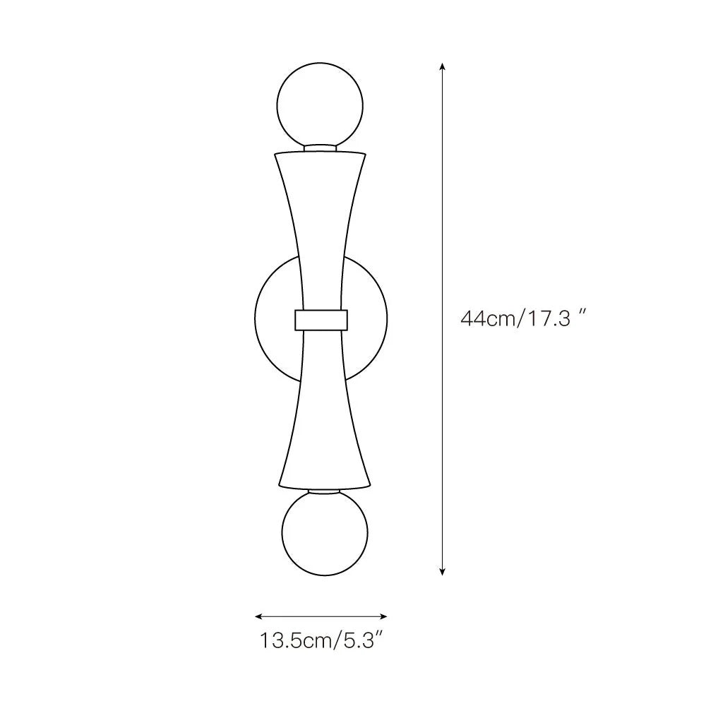 Wall Sconce | Two-Arm Travertine & Jade Body
