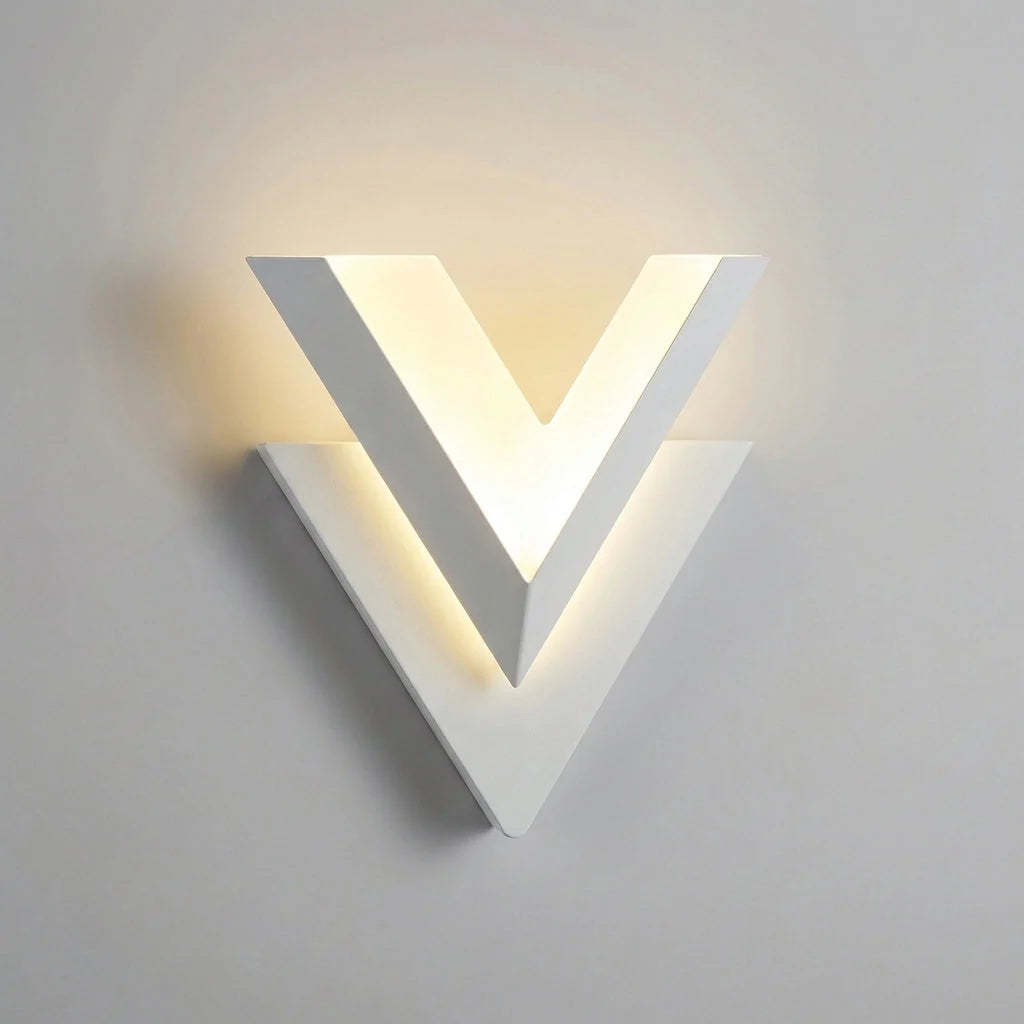 Wall Sconce | V-Shaped Dual-Layer & Energy-Efficient LED | Vertical Or Horizontal Mount