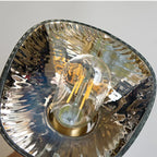 Wall Sconce | Vintage Green Glass & Brass Finish | Warm LED 3000K