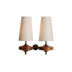 Wall Sconce | Walnut Wood & Antique Brass | 1- Or 2-Arm Options