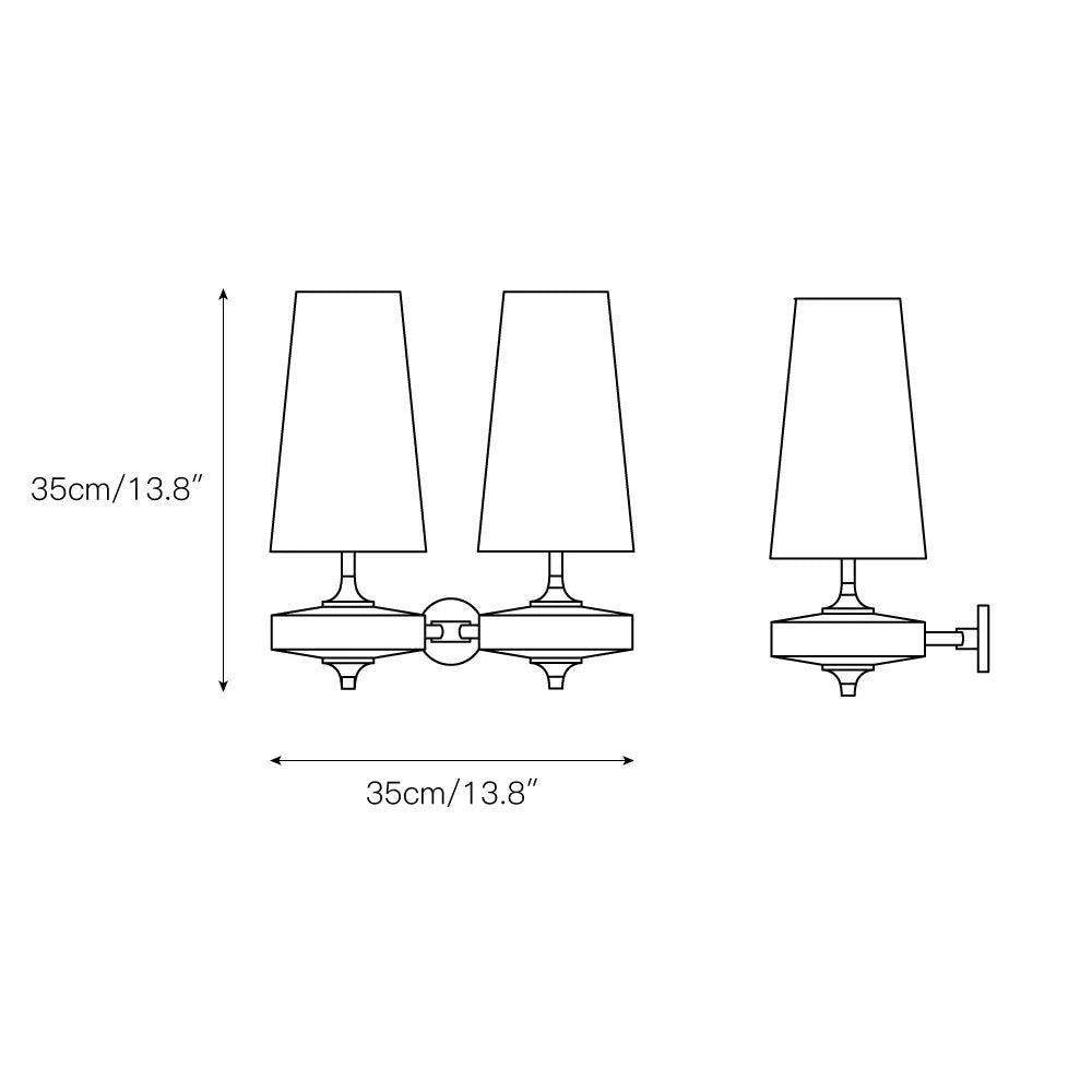 Wall Sconce | Walnut Wood & Antique Brass | 1- Or 2-Arm Options