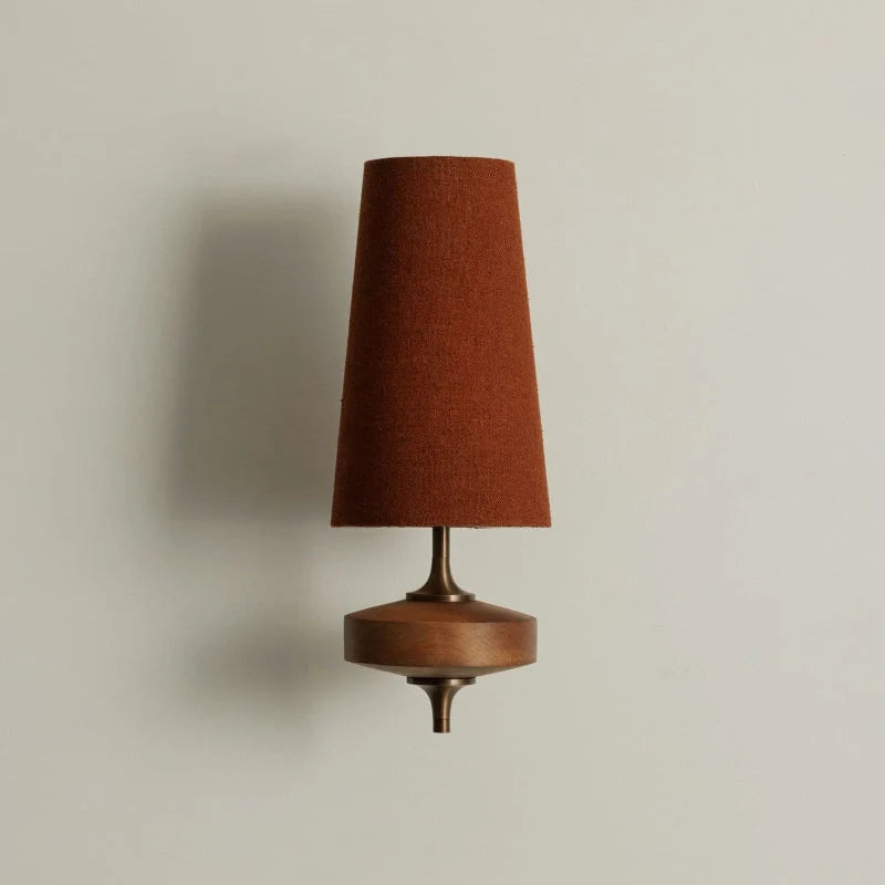 Wall Sconce | Walnut Wood & Antique Brass | 1- Or 2-Arm Options