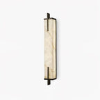 Wall Sconce | Rectangular Alabaster Shade | Vertical Metal Frame