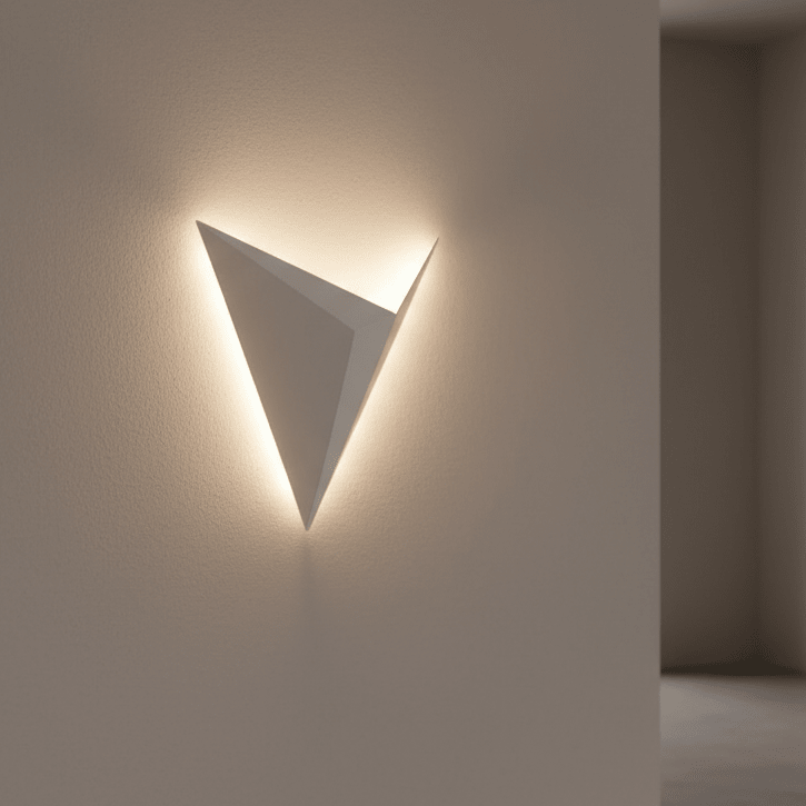 Wall Sconce | Triangular Minimalist Design | Metal & Acrylic