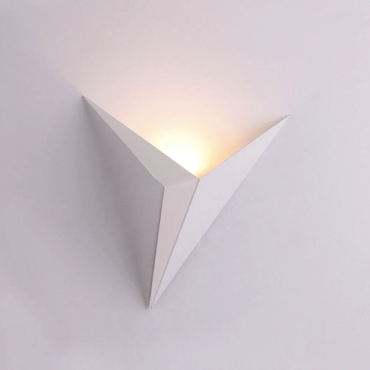 Wall Sconce | Triangular Minimalist Design | Metal & Acrylic