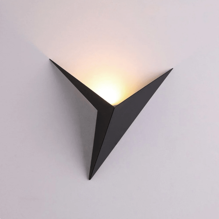 Wall Sconce | Triangular Minimalist Design | Metal & Acrylic
