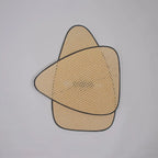 Wall Sconce | Woven Bamboo Shade & Black Metal Backplate | Two Sizes