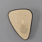 Wall Sconce | Woven Bamboo Shade & Black Metal Backplate | Two Sizes