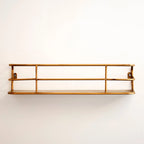 Wall Shelf | Industrial Wireframe & Brushed Brass | 55 cm