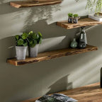 Wall Shelf | Live-Edge Solid Acacia & Floating Mount