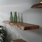 Wall Shelf | Live-Edge Solid Acacia & Floating Mount