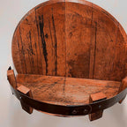 Wall Shelf | Round Barrel Timber & Front Guard Rail