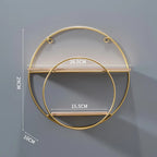 Wall Shelf | Double Circle Floating Design | Space-Saving Display