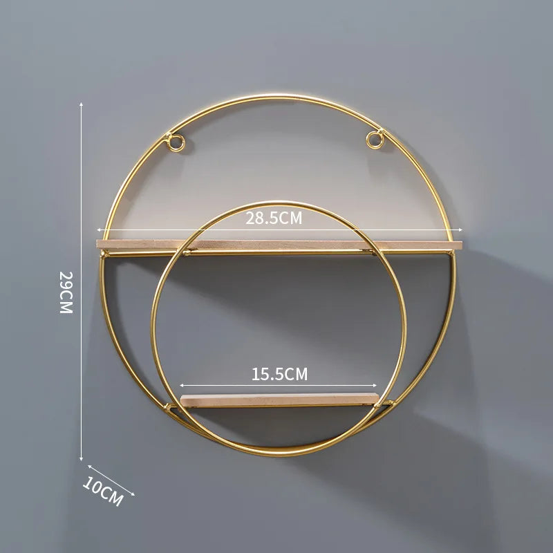 Wall Shelf | Double Circle Floating Design | Space-Saving Display