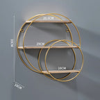 Wall Shelf | Double Circle Floating Design | Space-Saving Display
