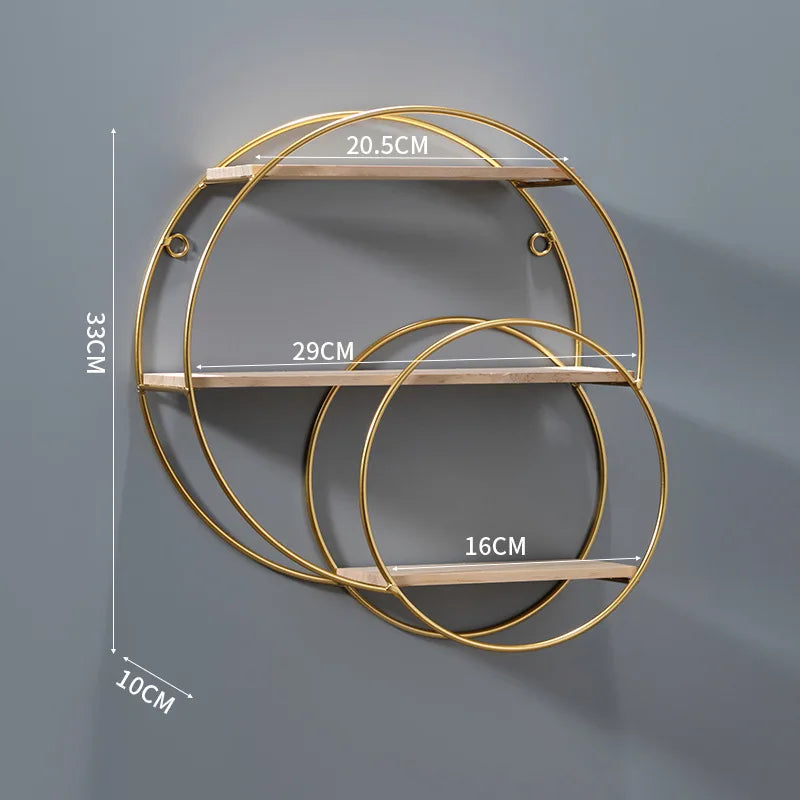 Wall Shelf | Double Circle Floating Design | Space-Saving Display