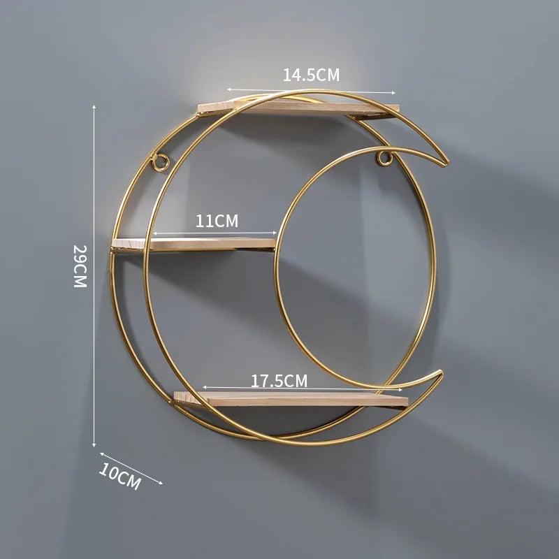 Wall Shelf | Double Circle Floating Design | Space-Saving Display