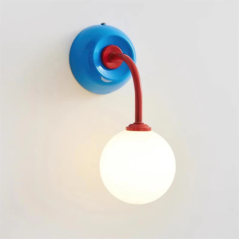 Wandleuchte | Festverdrahtet Metall & Glas | Dimmerkompatibel