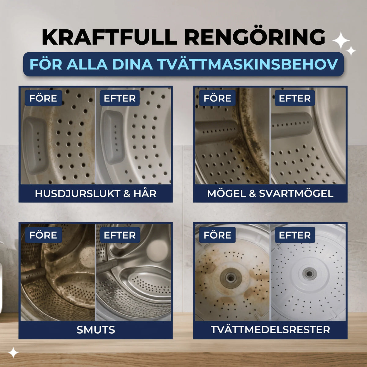 Washing Machine Cleaner Tablets | Deep-Cleaning & Pet Odor Removal