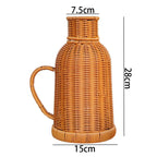 Wasserkrug | Handgefertigt Geflochten & Umweltfreundlich | 28 cm Hoch