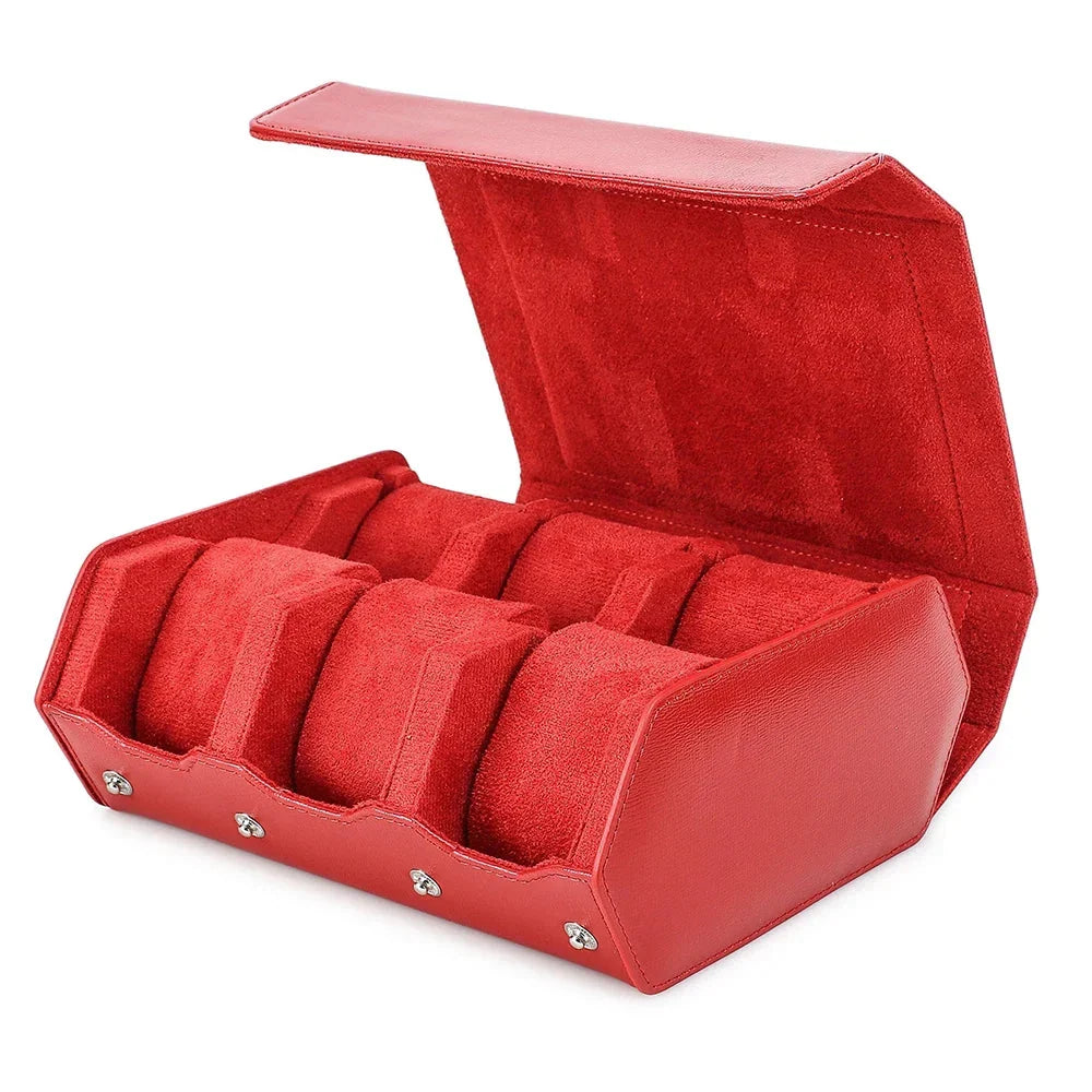 Watch Case | Genuine Leather & Cushioned Slots | 6 or 8 Slots