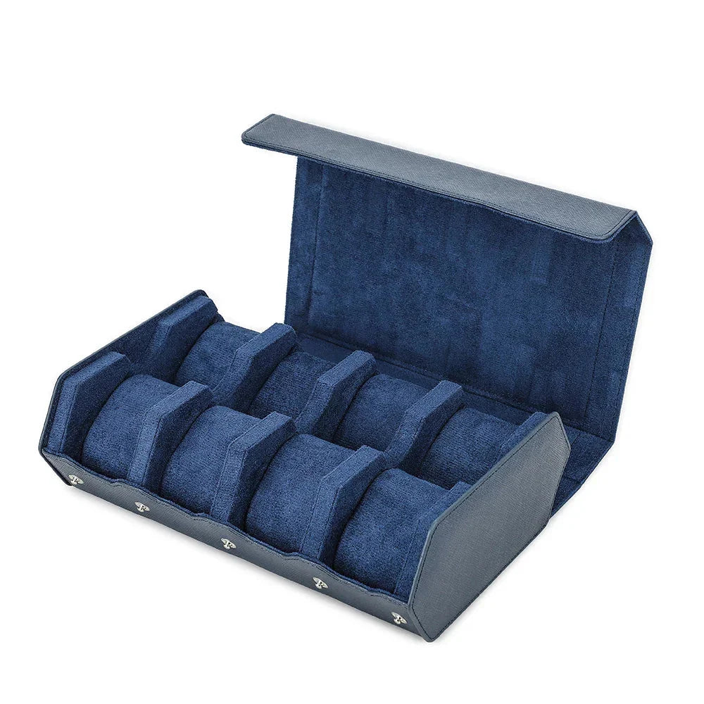 Watch Case | Genuine Leather & Cushioned Slots | 6 or 8 Slots