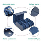 Watch Case | Genuine Leather & Cushioned Slots | 6 or 8 Slots