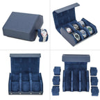 Watch Case | Genuine Leather & Cushioned Slots | 6 or 8 Slots