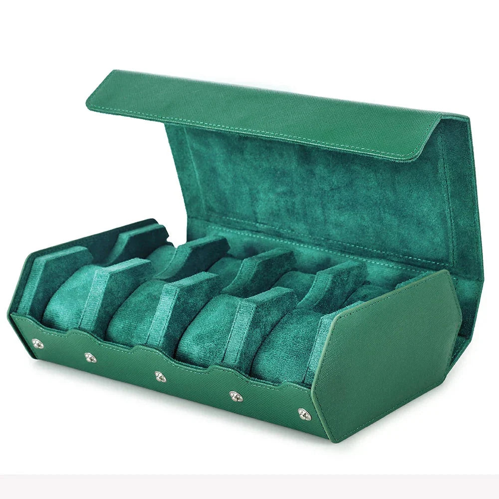 Watch Case | Genuine Leather & Cushioned Slots | 6 or 8 Slots