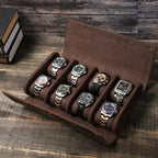 Watch Organizer Box | Genuine Leather & Padded Slots | 6 or 8 Slots
