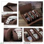Watch Organizer Box | Genuine Leather & Padded Slots | 6 or 8 Slots