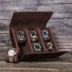 Watch Organizer Box | Genuine Leather & Padded Slots | 6 or 8 Slots