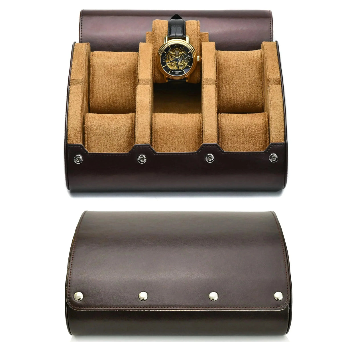 Watch Organizer Roll | PU Leather Foldable Travel Design | Multiple Slots