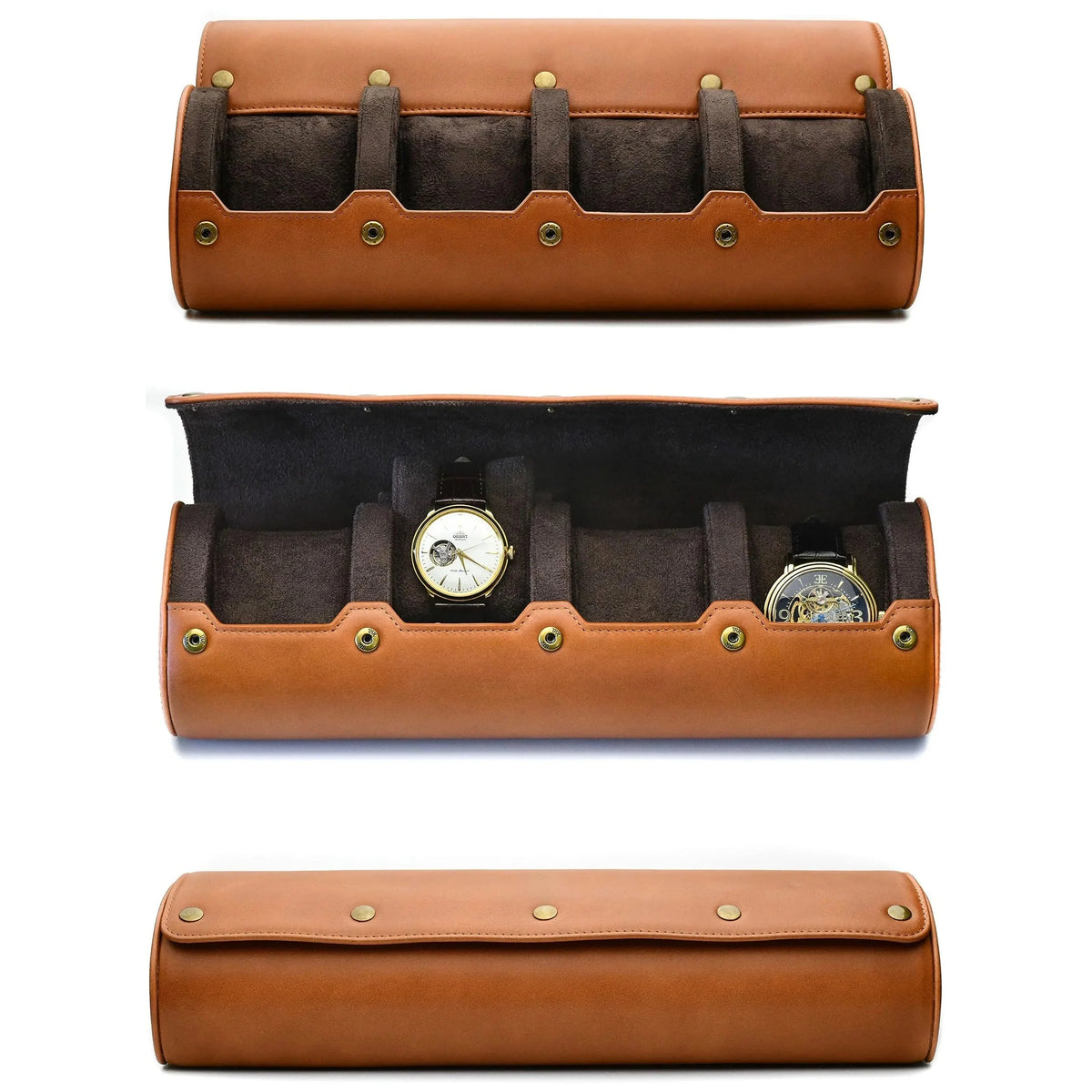 Watch Organizer Roll | PU Leather Foldable Travel Design | Multiple Slots