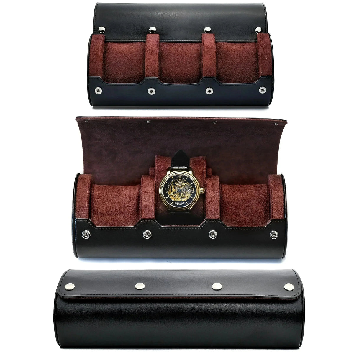 Watch Organizer Roll | PU Leather Foldable Travel Design | Multiple Slots