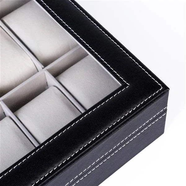 Watch Storage Box | 12 Compartments | Watch & Bracelet Organizer