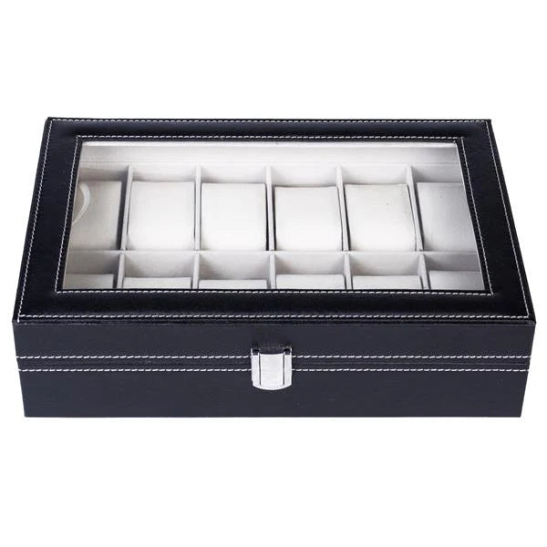 Watch Storage Box | 12 Compartments | Watch & Bracelet Organizer