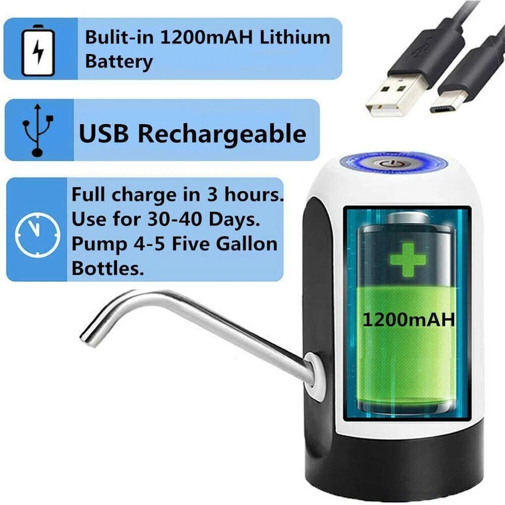 Water Dispenser | Touch Control & USB Rechargeable | 18.9L Bottle Compatible